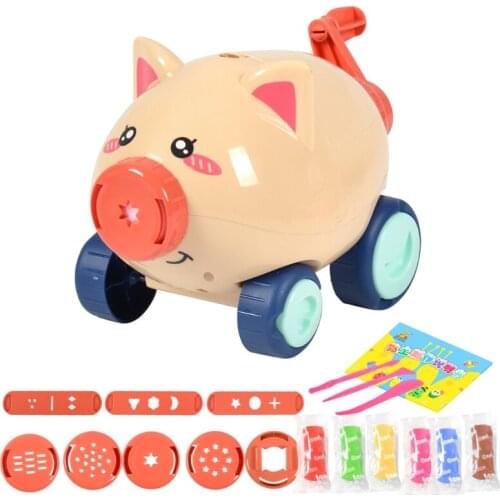 2021 New Color Clay Pig Noodle Machine Dumpling Machine Set Space Clay Plasticine