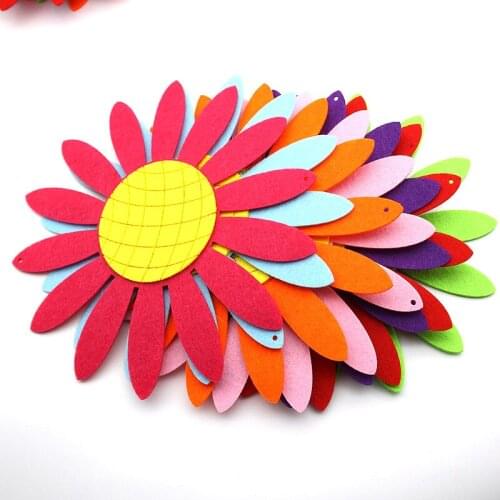23cm Mix Color Sun Flower Felt Cloth Material DIY Decoration Children Room Decoration For Kid Home Decoration Craft High Quality
