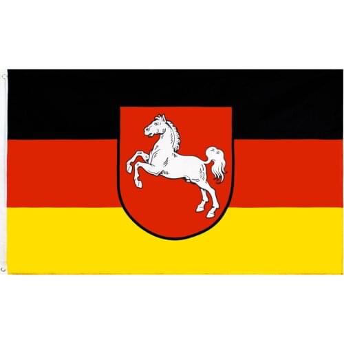 60x90cm/90x150cm DEU Lower Saxony Flag 2x3ft/3x5ft DE Germany State Banner