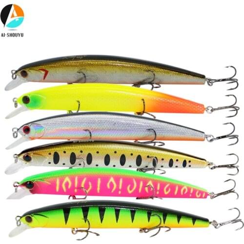AI-SHOUYU Hard Bait Fishing Lure 130mm 20g Minnow Crankbait Wobblers Peche Bass Artificial Baits Pike Carp Lures Swimbait Tackle