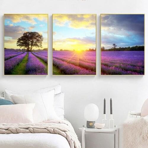 DIY 5D Diamond Painting Lavender Flower Garden Full Square/Round Diamond Embroidery Cross Stitch Mosaic room Decor