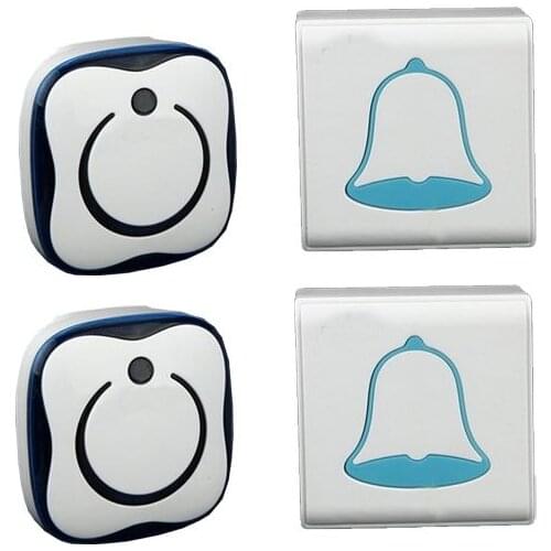 280M & 5 wall work 2 emitters+2 receivers bell wireless doorbell Waterproof wireless door chime,wireless bell,music door bell