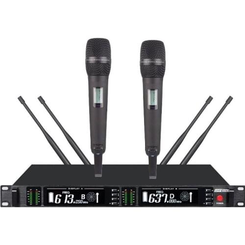 Bolymic UHF Wireless Microphone True Diversity Professional Stage Wireless Microphones