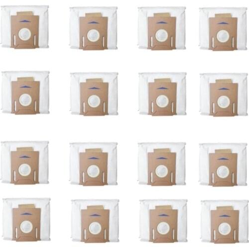 For ECOVACS DEEBOT OZMO T8 T8 AIVI Robot Vacuum Cleaner High Capacity Leakproof Dust Bag Replacement Accessories, 16PCS