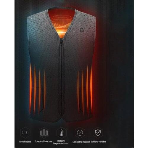 Electric Charging Intelligent Heating Vest Self-Heating Clothes Constant Temperature Warm Waist Vest Clothing