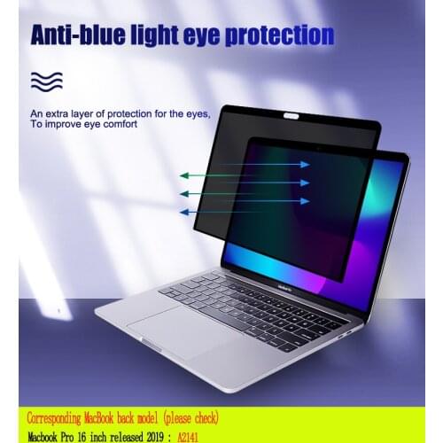 Privacy Filter Anti spy PET Screens protective film For MacBook Pro 16 inch A2141 release 2019