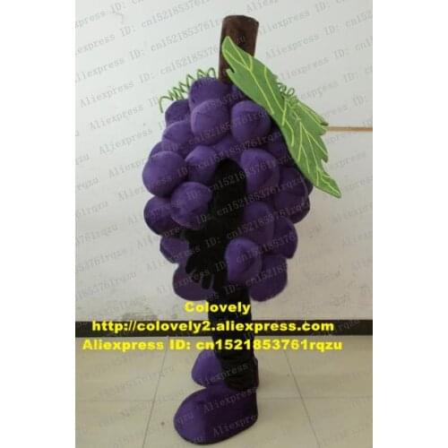 Purple Grape Fruit Mascot Costume Adult Cartoon Character Outfit Fancy Dress Suit Looks Like Giant Peak Grape zz4173