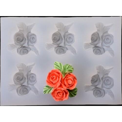 1pc Silicone Molds Rose flower DIY Clay Epoxy Resin drop glue mould For Jewelry Making