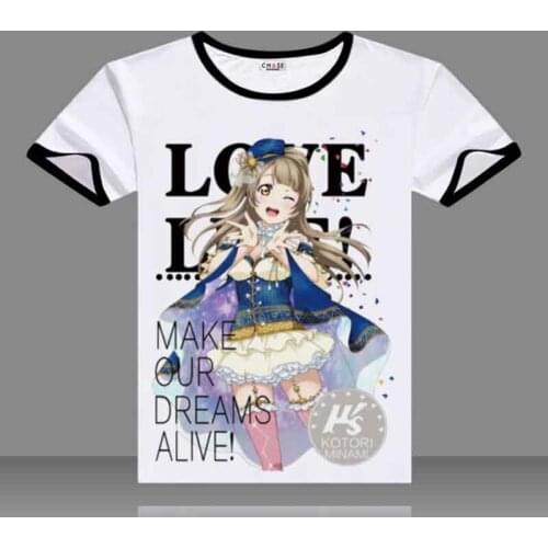 New lovelive T-shirt Anime Love live Kotori Minami Nico Yazawa Cosplay T Shirt Short Sleeve O-Neck Tees