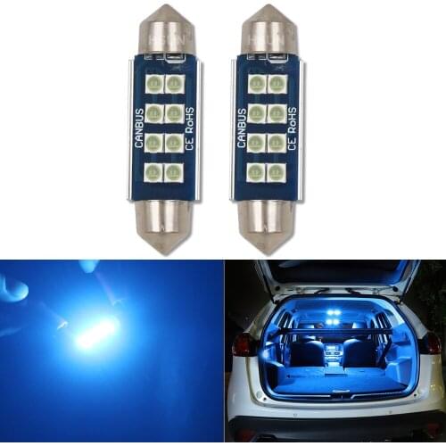 42MM Festoon C5W LED Bulb,12V-14V 569 578 212-2 2112 2122 214-2 Canbus Error Free with 8LED SMD303 for Interior Dome Map Light