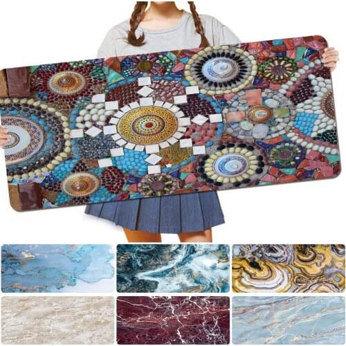 Mouse Pad High Quality PU Leather Marble Pattern Series Large Table Mat Table Keyboard Big Mouse Pad Waterproof Mousepad