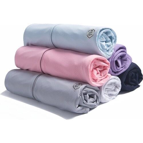 Cycling Jackets UPF50+ Sun Protection Cloth Unisex Ice Silk Summer Thin Knitted Long Sleeve Sports Hooded UV Protect Men Women