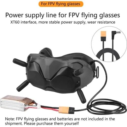 121cm Battery Power Supply Line Compatible with FPV Combo XT60 Charging Cable Replacement Drone Accessories Line Props