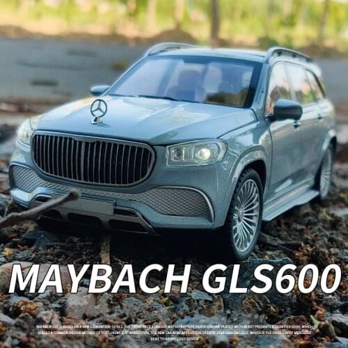 1:24 Benz Maybach GLS600 Metal Car Model Diecast Alloy Simulation Toy Car Model Sound Light Collection Boy Toy For Children Gift
