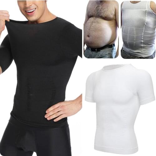 Mens Body Shaper Abdomen Reducer Tummy Slim Shapewear Compression Shirts Chest Belly Shapers Gynecomastia Corrective Corset Tops