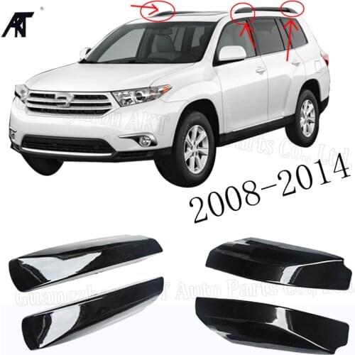 Roof rack cover roof bar end shellFor Toyota Highlander XU40 2008 2009 2010 2011 2012 2013 black/ Silver color 4PCS/LOT