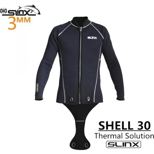 SLINX 3mm Neoprene Men Scuba Diving Suit Snorkeling Spearfishing Wetsuit Surfing Windsurf Keep Warm Jacket Connecting crotch
