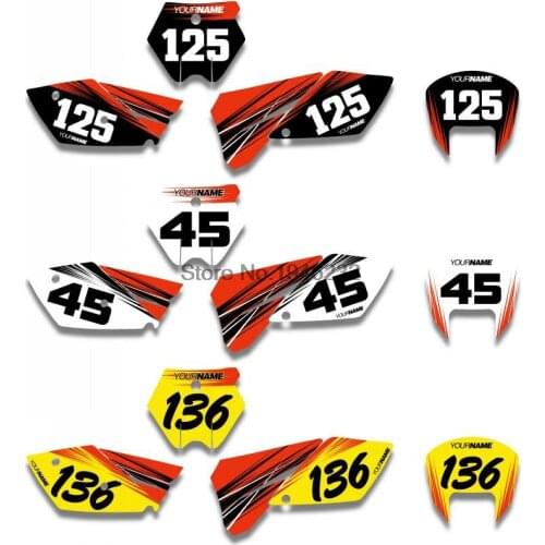 NICECNC Custom Number Plate Background Graphics Sticker & Decal For KTM SX 125 250 380 400 520 2005 2006