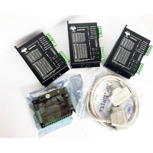 NEW 3Axis Stepper motor driver DM545A PEAK 4.5A,20-50VDC 128micro CNC New--longs motor