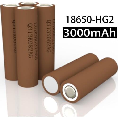 Battery rechargeable, 100% Nouvelle, HG2 18650, 3000 mAh, 3.6V, high current, UAV, electric tools, discharge 20A,35A Max