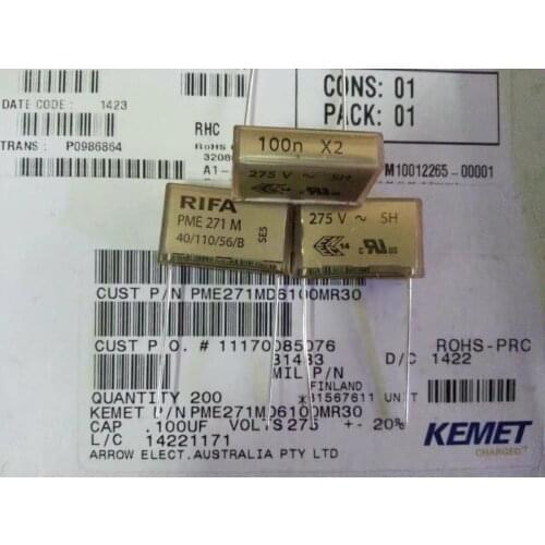 10/PCS RIFA 0.1UF 275AC 103 film capacitor PME271MD6100MR30 Original free shipping