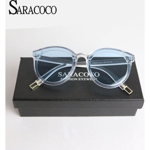 SARACOCO Fashion Clear Frames Candy Color Cat Eye Sunglasses 2017 UV400 Shades Reflective Sun Glasses for Women Oculos R81