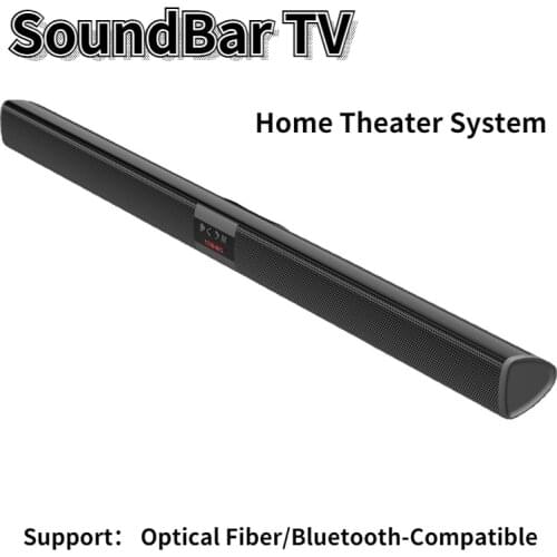 Home Theater Soundbar with Subwoofer Wreless Bluetooth 5.0 Speakers 40W Bass TV RCA Remote Control Aux-In Coaxial Optical for PC
