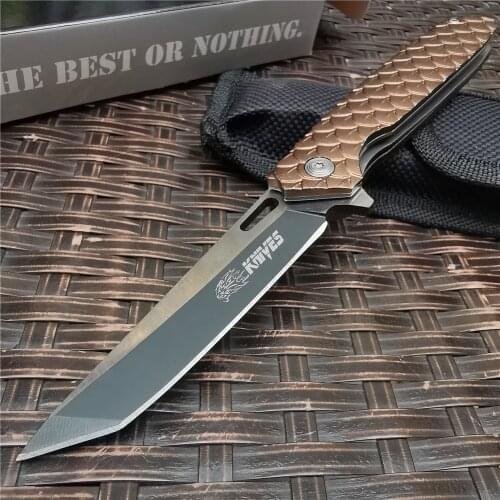Ball Bearing Folding Knife, Portable Sharp Hunting Knife, Outdoor Adventure Survival Knife, 8CR13MOV Blade Anti-corrosion