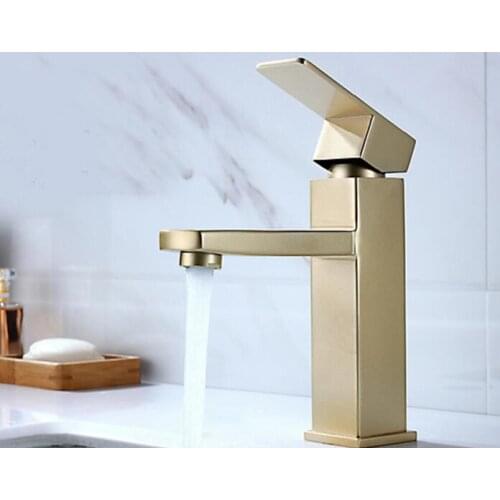 Bathroom Sink Faucet 304 SUS Cold & Hot Brush gold Bathroom Faucet Basin Tap Toilet Sink Water Faucet Crane