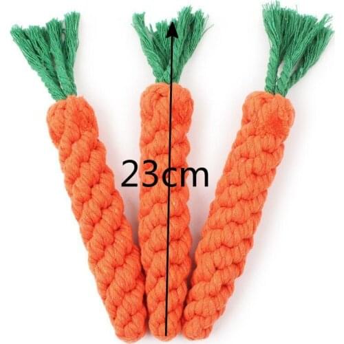 Pet Products Dog Supplies Toys Weaving Cotton Rope Carrot Models Clean Tooth Dog Molars Bite Chew Toy 2pcs/lot