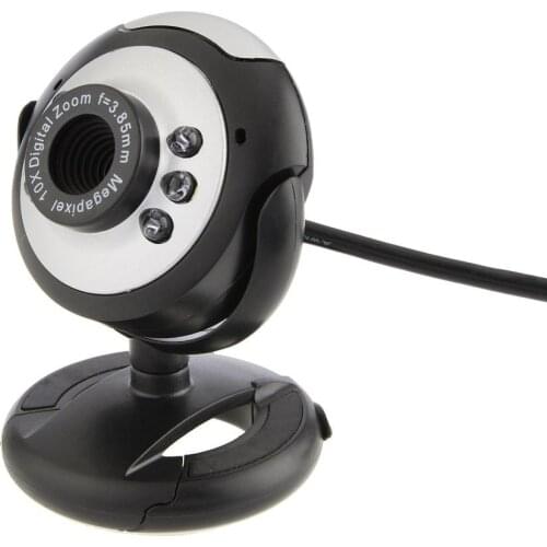 Web Camera High Quality 6 LED Light Buit-in Microphone HD Webcam Portable Ratatable Web Cam For PC Desktop Laptop Computer