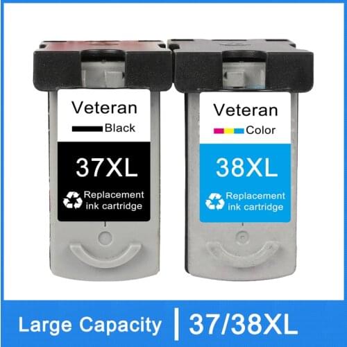 Veteran PG37 CL38 Cartridge for Canon PG 37 CL 38 Ink Cartridge PG-37 CL-38 for Pixma iP1800 iP1900 iP2500 iP2600 MP140 MP190