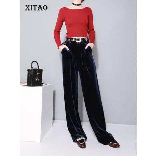 XITAO Women's Velvet Trousers