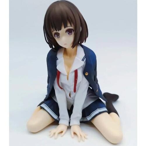13cm Japanese sexy anime figure Katou Megumi sitting school uniform ver action figrue collectible model toys for boys