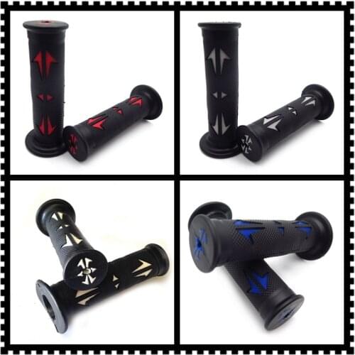 Aftermarket motorcycle parts 7/8"LEFT 1"RIGHT Sport Dirt Bike Rubber Hand Grips-Black Red For Universal Yamaha Honda Suzuki