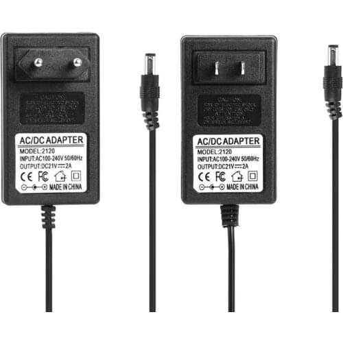 21V 2A 18650 Lithium Battery Charger DC5.5mm Plug Power Adapter Charger AC100-240V//50/60Hz 18490 14650 Battery Charger