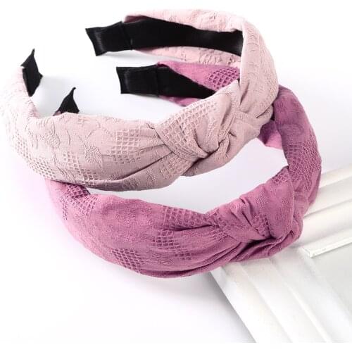 Haimeikang Women Knotted Hair Hoop Bezel Hair Band New Knotting Headbands Hairbands Girls Solid Color Fashion Hair Accessories