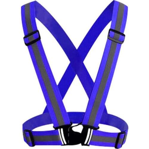 Night Running Cycling Safety Vest Adult Kids Elastic Strap Adjustable Elasticity Suspenders For Children Straps Reflective Vests