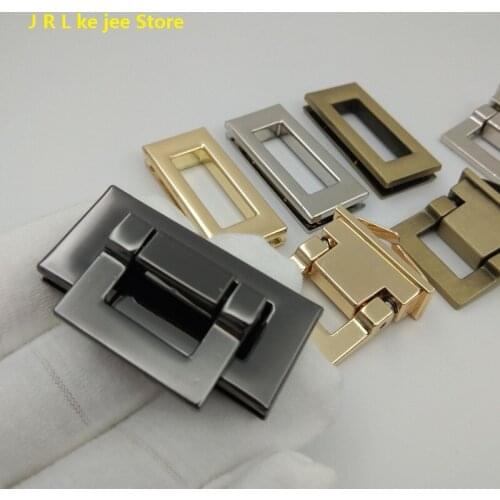 1pcs/10pcs/30pcs 44X20mm 4 colors high quality painting woman bag pressed lock purse lock,genuine leather locks Hardware