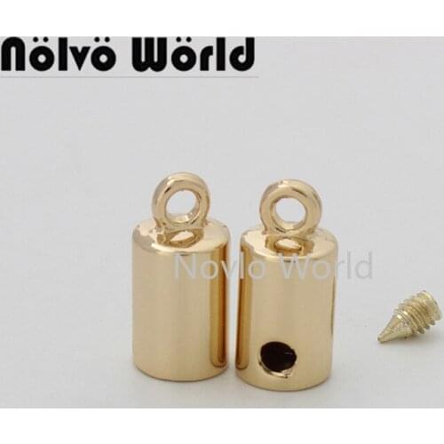 10-50 pcs 6 colors 2 size 5mm 7mm high quantity metal cap for woman handbag decoration string ends cap purse parts