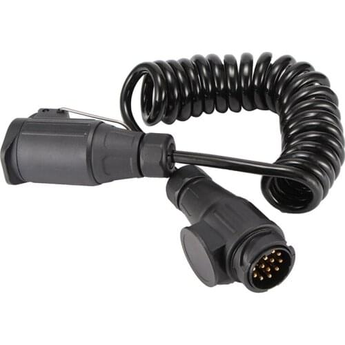 13 Pin Plug And 13 Pin Socket Trailer Plug With Spring Cable 300Cm Extension Wiring Caravan Connectors Car Accessories