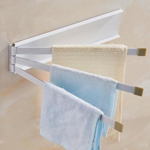 2 Colors Good Foldable Towel Storage Holder Durable Towel Rack Non-slip for Household