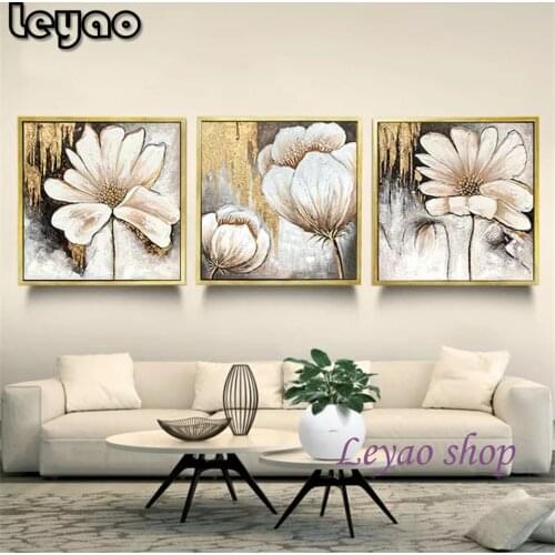 Diamond Painting 5D DIY Paintings Decoration poppy Flower Cross Stitch Home Decor Diamond Embroidery Mosaic Triptych Free tools