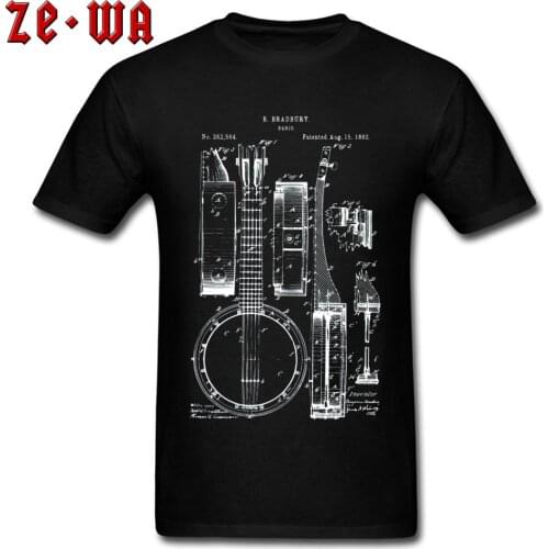 Bass Plucked Instruments Guitar Tshirts Musical Instrument Drawing T Shirt Art Music Club Tee Shirt For Men April FOOL DAY