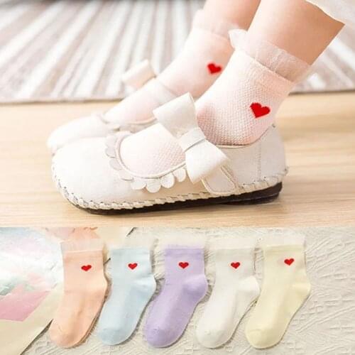 Spring and summer children socks cotton mesh Kids Socks Princess wind lace girls love of socks girls Mesh short princess sock