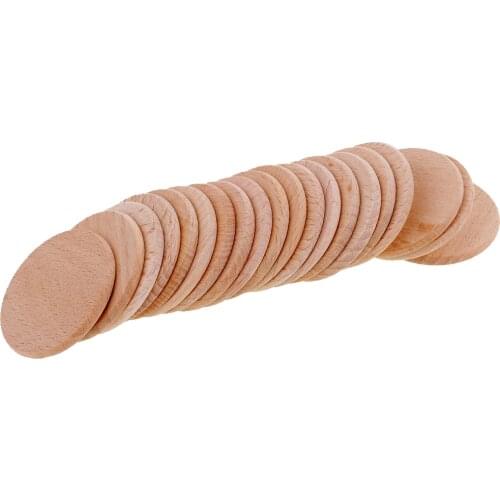 100 Pieces Blank Plain Round Shape Natural Wood Slices Discs for DIY Art Craft 1.4 Inch