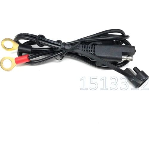 DIY 60cm 18AWG SAE Cable Ring Terminal Battery Charger Quick Disconnect SAE Extension Cord For Motorcycle Car Tractor 10A Fuse