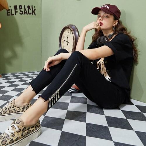 ELFSACK Solid Pure High Waist Casual Minimalist Women Pants 2021 Autumn Chic Zipper Korean Ladies Daily Basic Pencil Trouser