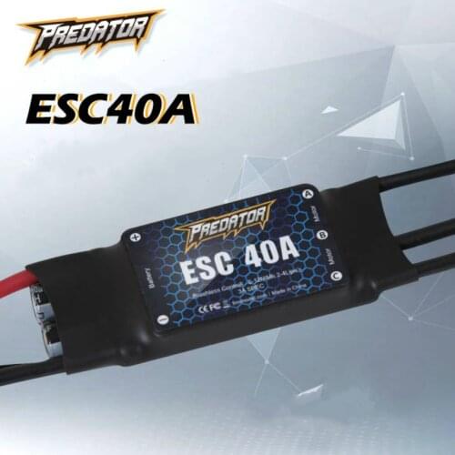 FMS Predator ESC 40A with 3A SBEC Speed Controller Brushless with T EC3 XT60 Plug 4S for RC Airplane Model Plane Spare Parts