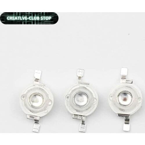 Red Blue Green 1W Watt 100pcs a Lot High Power Light Diodes LED Bulb Chip Diode Lamps Spot Light Actual Power LED Lamp beads RGB